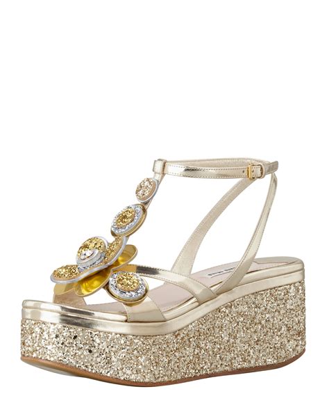 miu miu shoes gold glitter|where to buy miu michu.